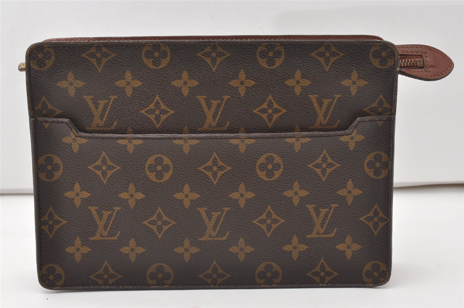 Authentic Louis Vuitton Monogram Pochette Homme Clutch Hand Bag M51795 LV 9688I