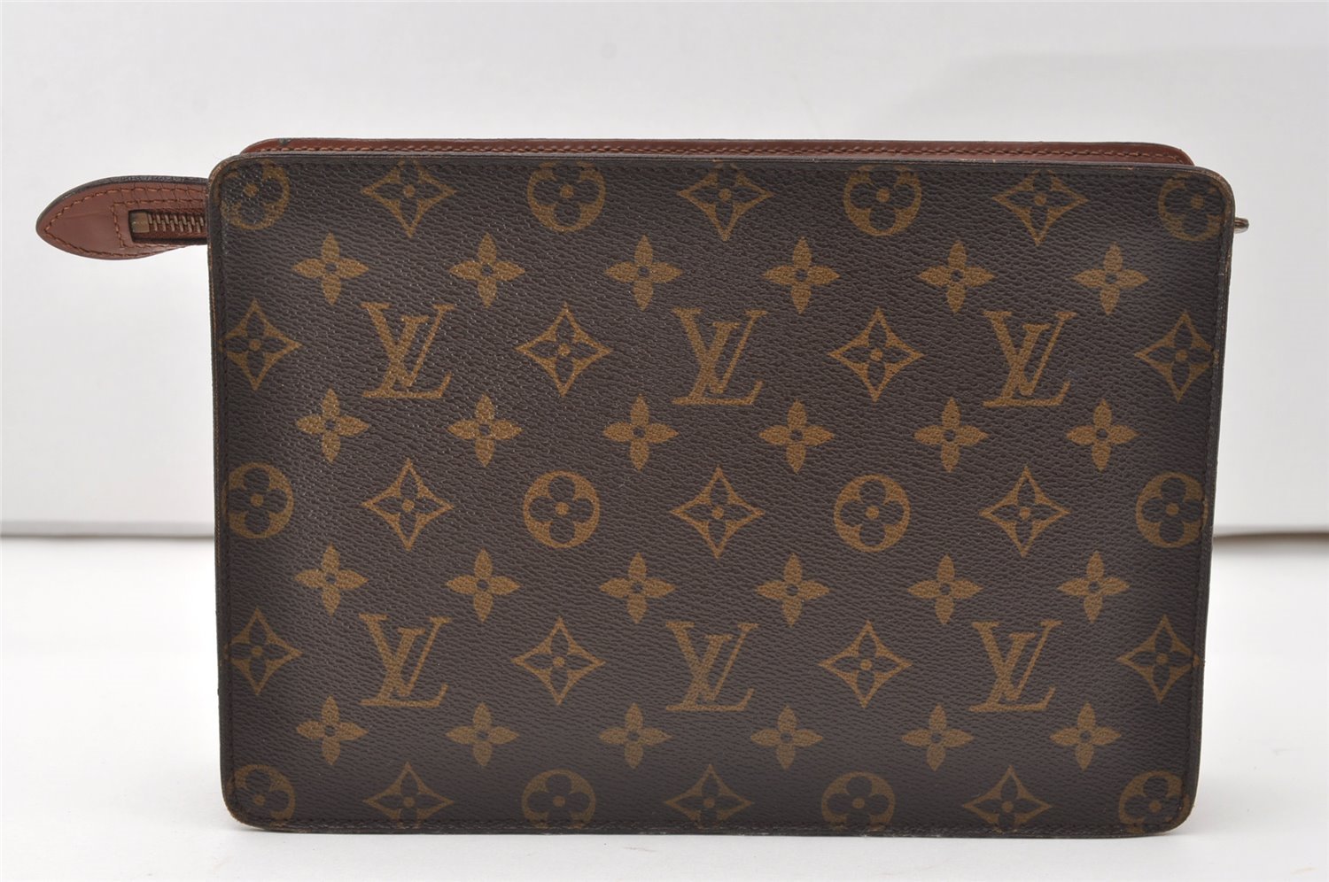 Authentic Louis Vuitton Monogram Pochette Homme Clutch Hand Bag M51795 LV 9688I