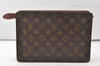 Authentic Louis Vuitton Monogram Pochette Homme Clutch Hand Bag M51795 LV 9688I