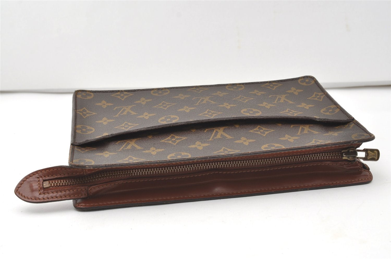 Authentic Louis Vuitton Monogram Pochette Homme Clutch Hand Bag M51795 LV 9688I
