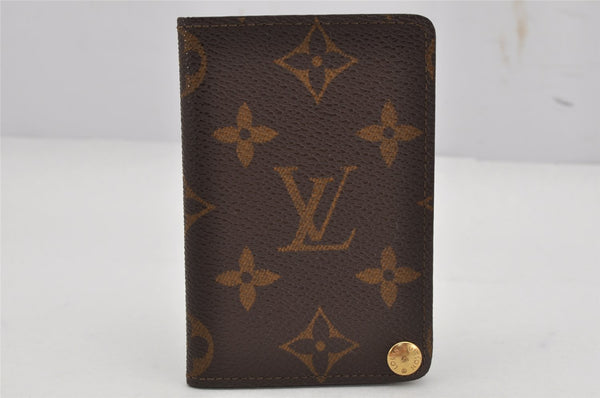 Auth Louis Vuitton Monogram Porte Cartes Credit Pression M60937 Card Case 9688J