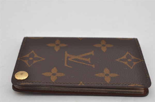 Auth Louis Vuitton Monogram Porte Cartes Credit Pression M60937 Card Case 9688J