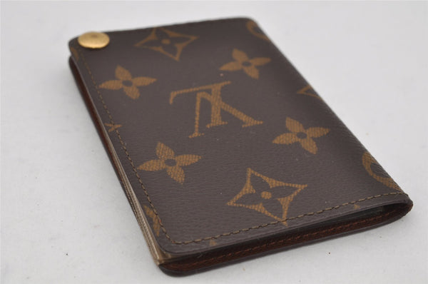 Auth Louis Vuitton Monogram Porte Cartes Credit Pression M60937 Card Case 9688J
