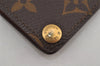 Auth Louis Vuitton Monogram Porte Cartes Credit Pression M60937 Card Case 9688J