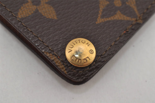 Auth Louis Vuitton Monogram Porte Cartes Credit Pression M60937 Card Case 9688J