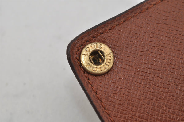 Auth Louis Vuitton Monogram Porte Cartes Credit Pression M60937 Card Case 9688J