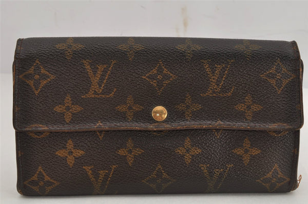 Auth Louis Vuitton Monogram Pochette Porte Monnaie Credit Wallet M61725 LV 9689J