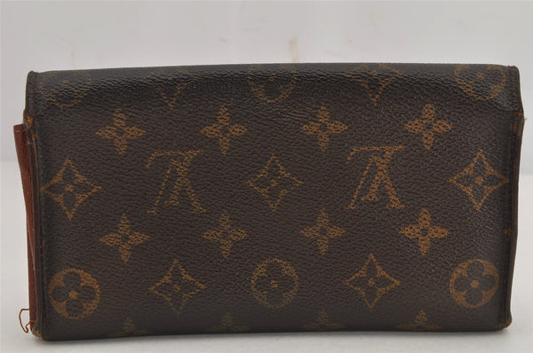 Auth Louis Vuitton Monogram Pochette Porte Monnaie Credit Wallet M61725 LV 9689J