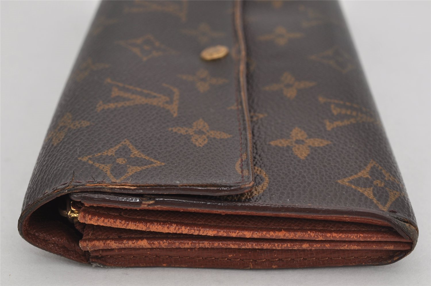 Auth Louis Vuitton Monogram Pochette Porte Monnaie Credit Wallet M61725 LV 9689J