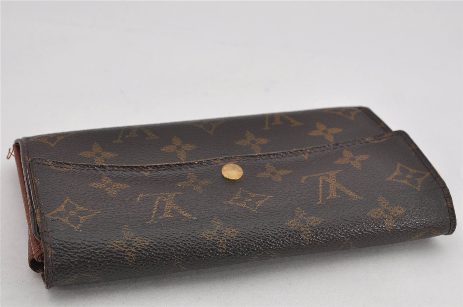 Auth Louis Vuitton Monogram Pochette Porte Monnaie Credit Wallet M61725 LV 9689J