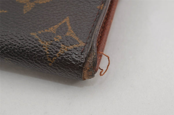 Auth Louis Vuitton Monogram Pochette Porte Monnaie Credit Wallet M61725 LV 9689J