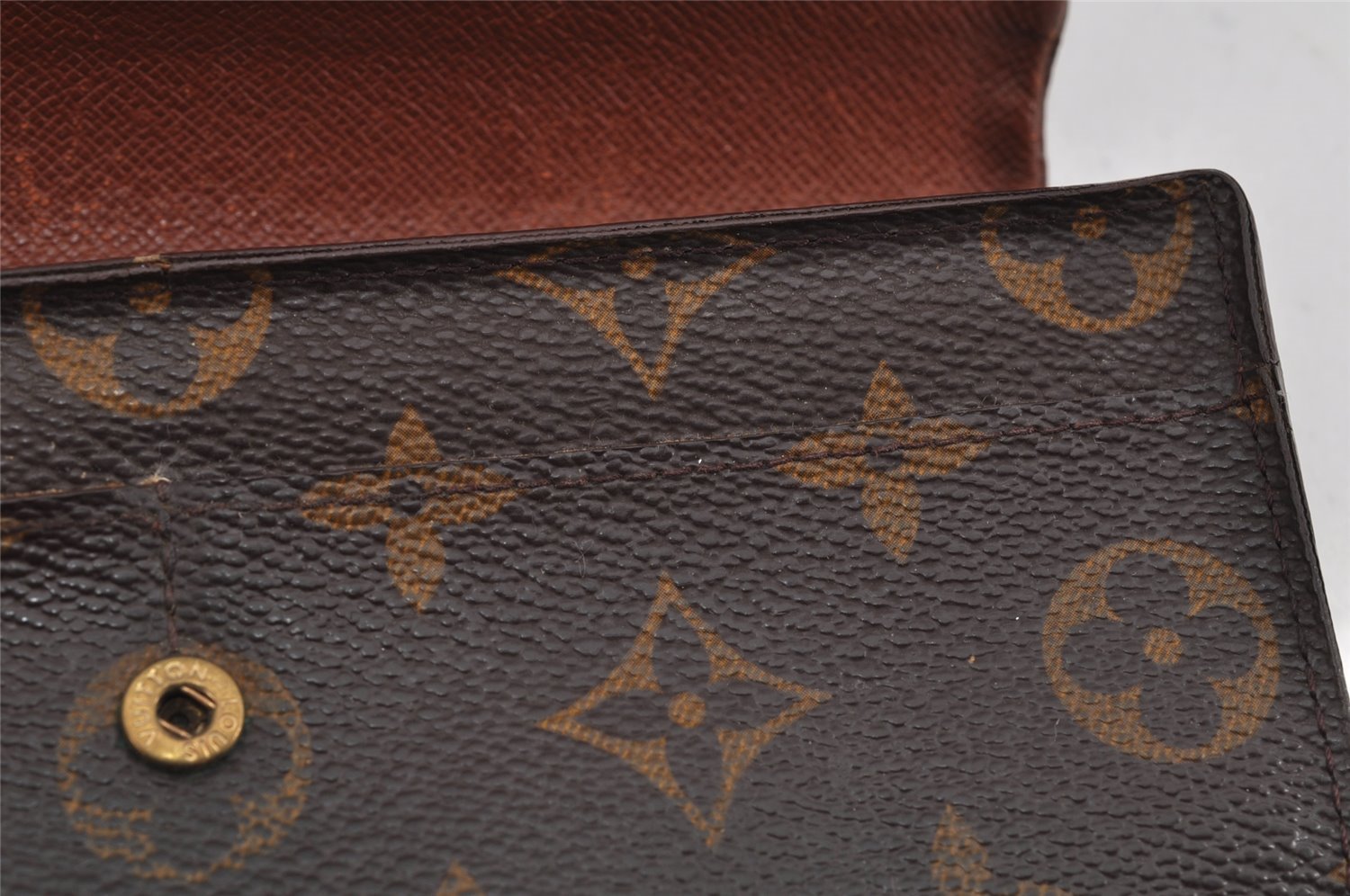 Auth Louis Vuitton Monogram Pochette Porte Monnaie Credit Wallet M61725 LV 9689J