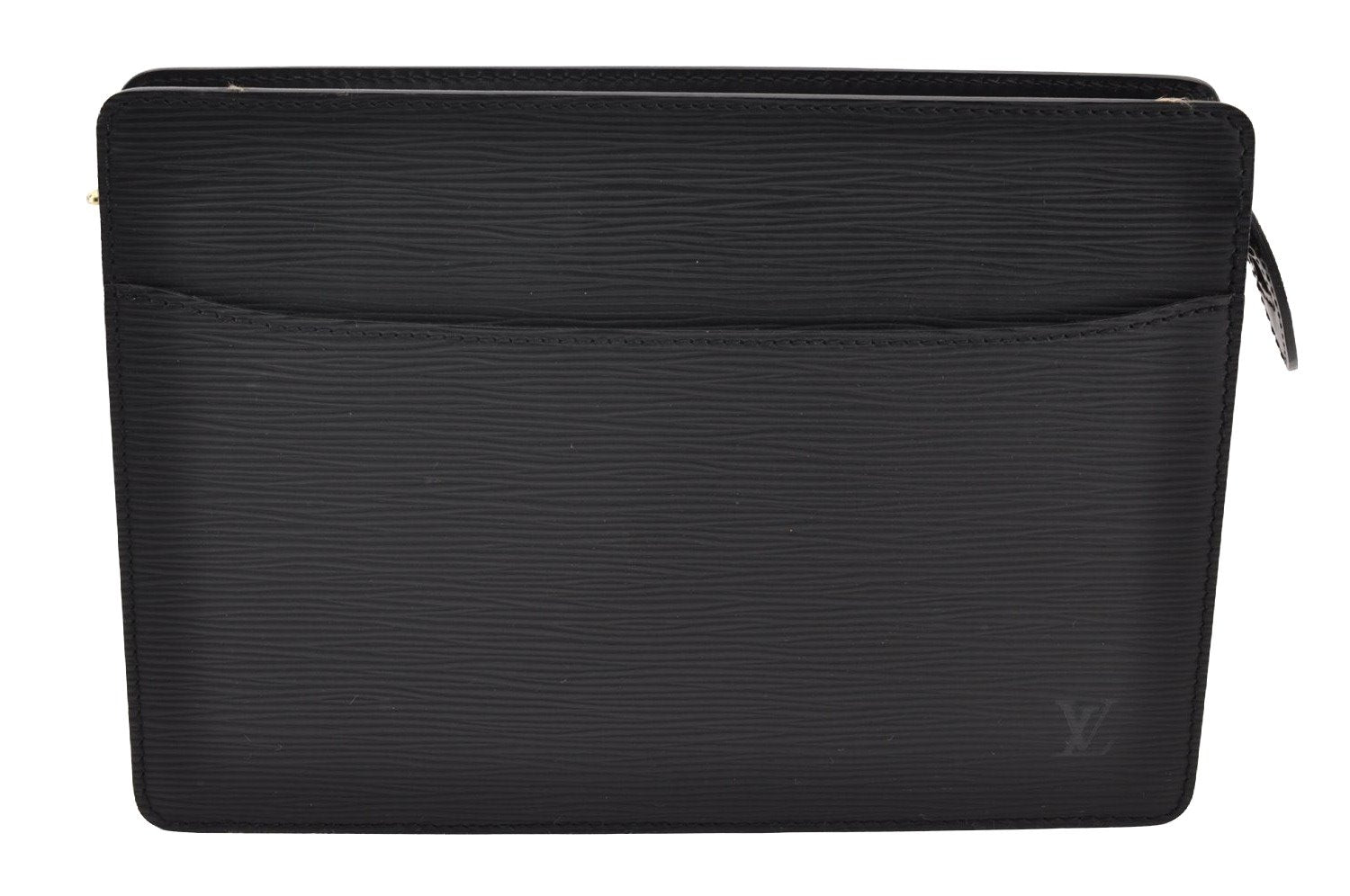Authentic Louis Vuitton Epi Pochette Homme Clutch Hand Bag Black M52522 LV 9690I