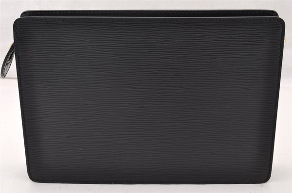 Authentic Louis Vuitton Epi Pochette Homme Clutch Hand Bag Black M52522 LV 9690I