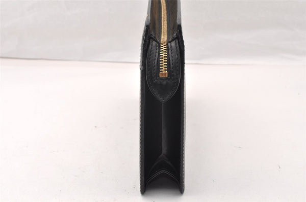 Authentic Louis Vuitton Epi Pochette Homme Clutch Hand Bag Black M52522 LV 9690I