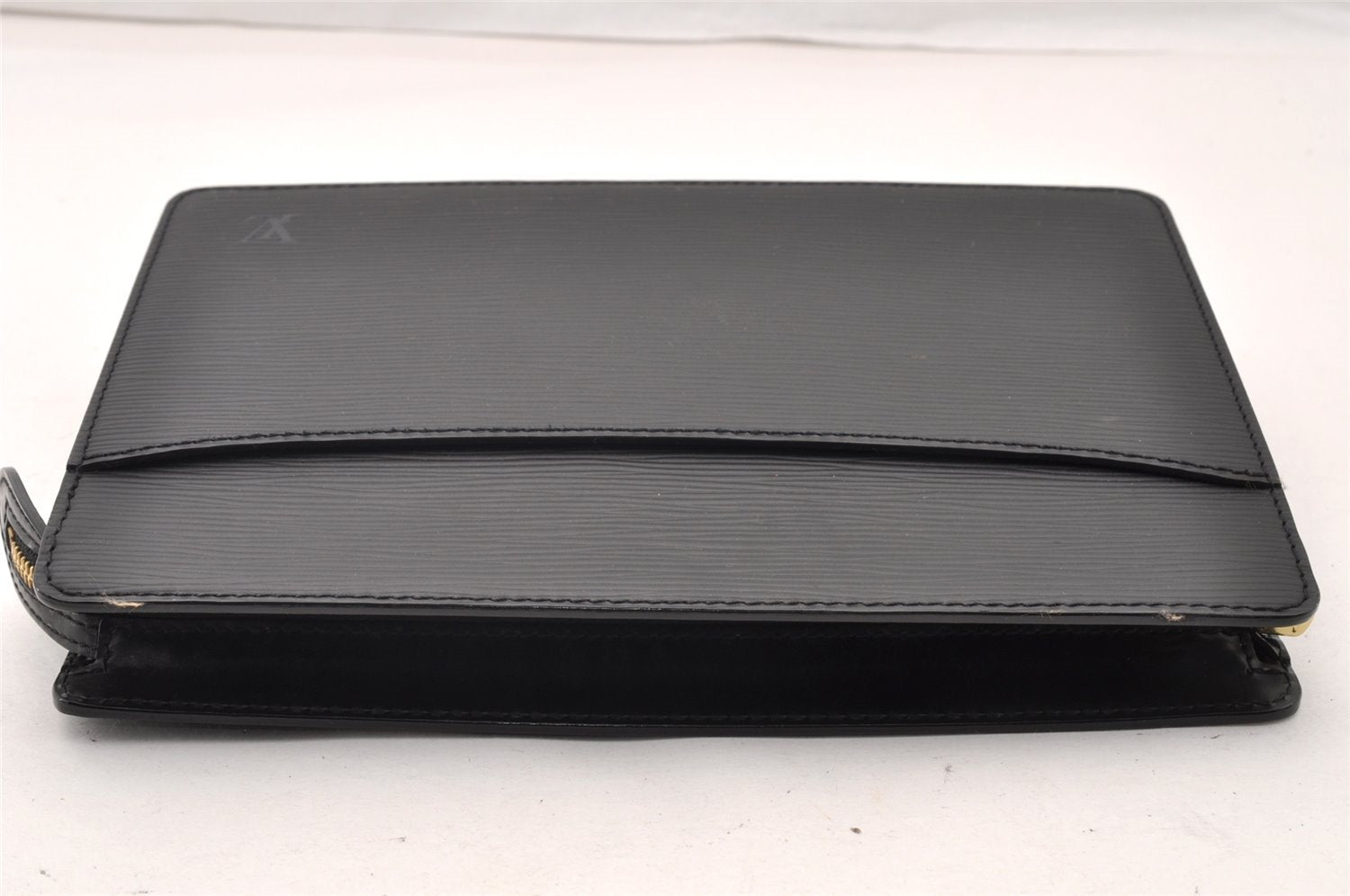 Authentic Louis Vuitton Epi Pochette Homme Clutch Hand Bag Black M52522 LV 9690I