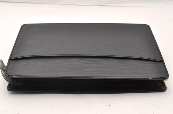 Authentic Louis Vuitton Epi Pochette Homme Clutch Hand Bag Black M52522 LV 9690I