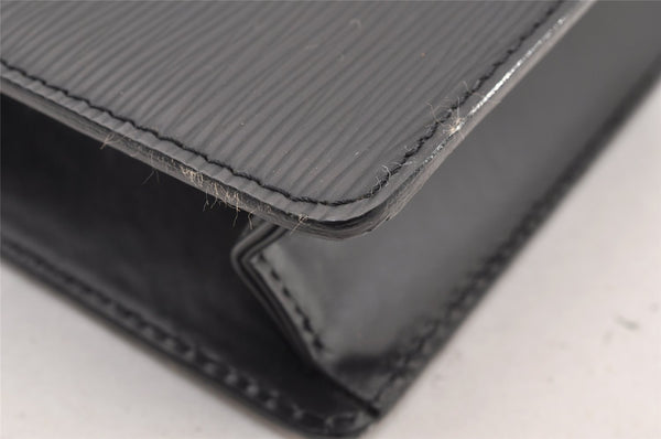 Authentic Louis Vuitton Epi Pochette Homme Clutch Hand Bag Black M52522 LV 9690I