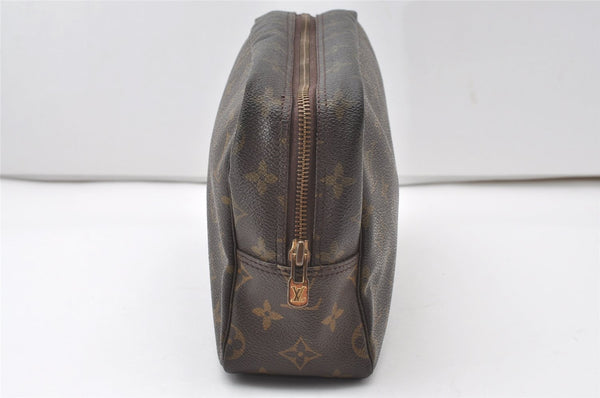 Auth Louis Vuitton Monogram Trousse Toilette 28 Clutch Hand Bag M47522 LV 9691I