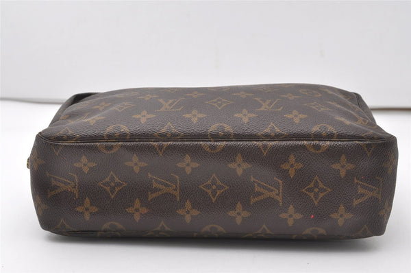 Auth Louis Vuitton Monogram Trousse Toilette 28 Clutch Hand Bag M47522 LV 9691I