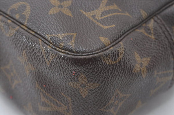 Auth Louis Vuitton Monogram Trousse Toilette 28 Clutch Hand Bag M47522 LV 9691I