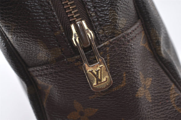 Auth Louis Vuitton Monogram Trousse Toilette 28 Clutch Hand Bag M47522 LV 9691I