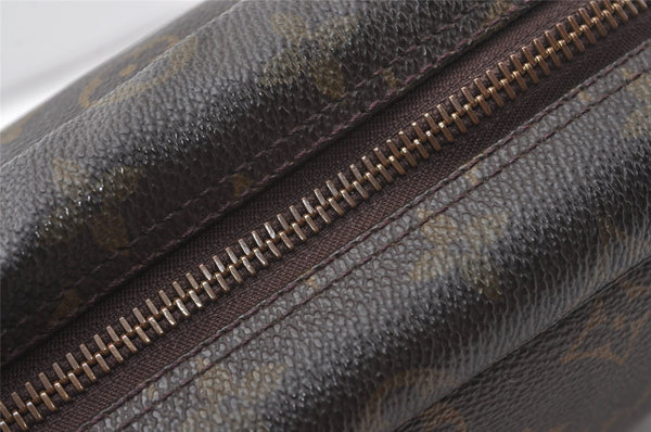 Auth Louis Vuitton Monogram Trousse Toilette 28 Clutch Hand Bag M47522 LV 9691I