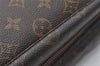 Auth Louis Vuitton Monogram Trousse Toilette 28 Clutch Hand Bag M47522 LV 9691I