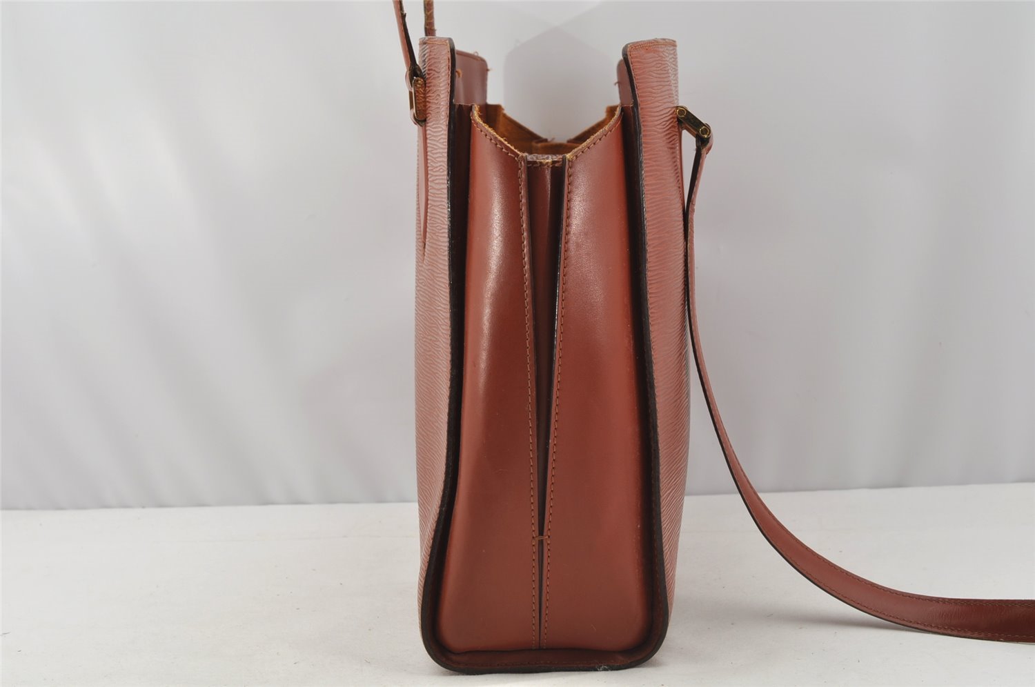 Authentic Louis Vuitton Epi Duplex Shoulder Tote Bag Brown M52423 LV Junk 9692I