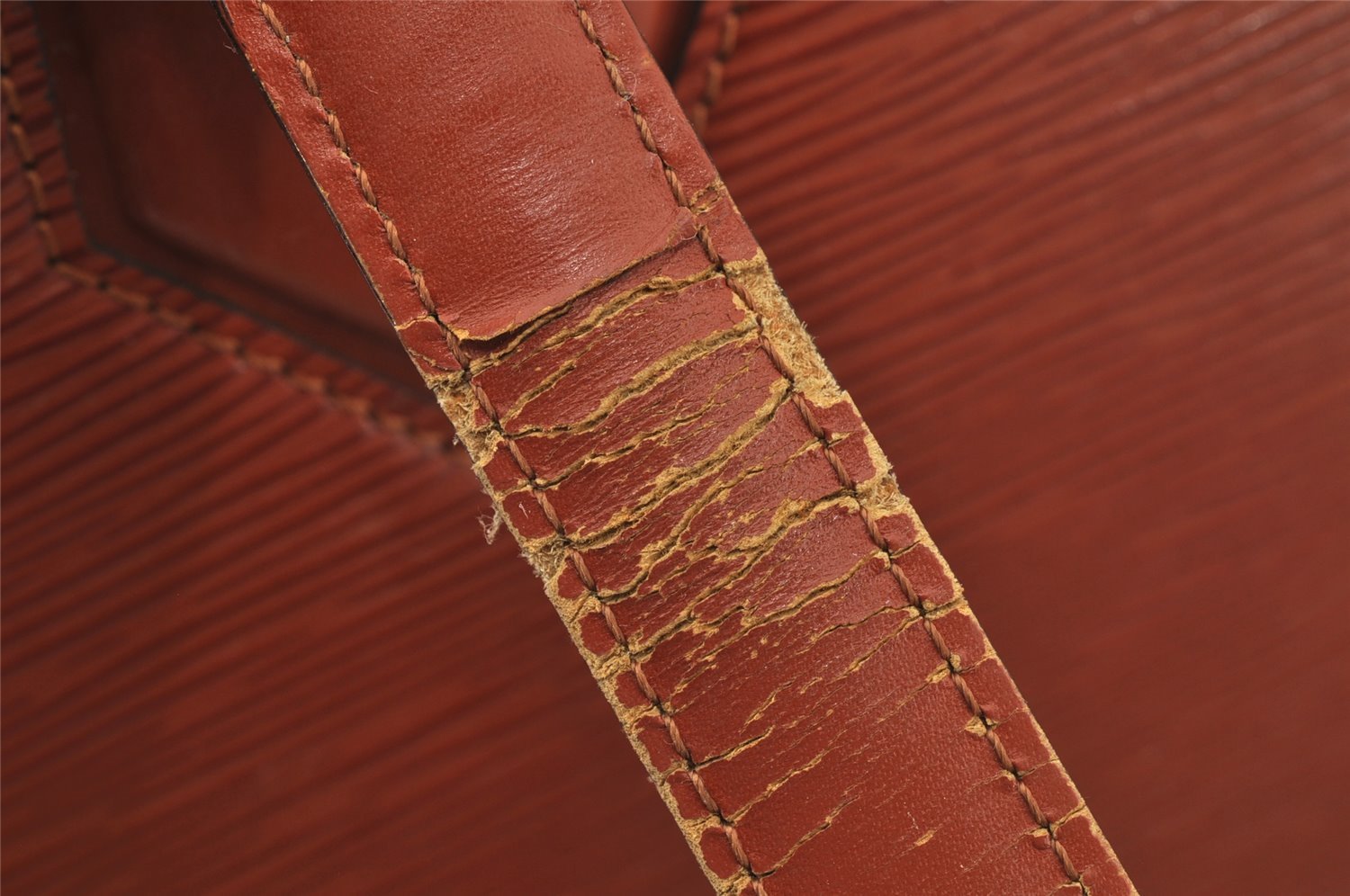 Authentic Louis Vuitton Epi Duplex Shoulder Tote Bag Brown M52423 LV Junk 9692I