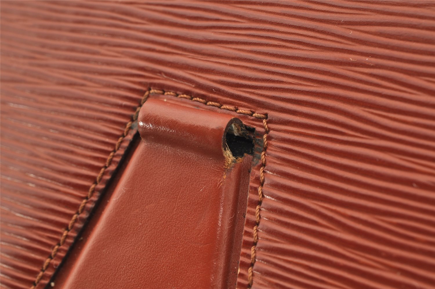 Authentic Louis Vuitton Epi Duplex Shoulder Tote Bag Brown M52423 LV Junk 9692I