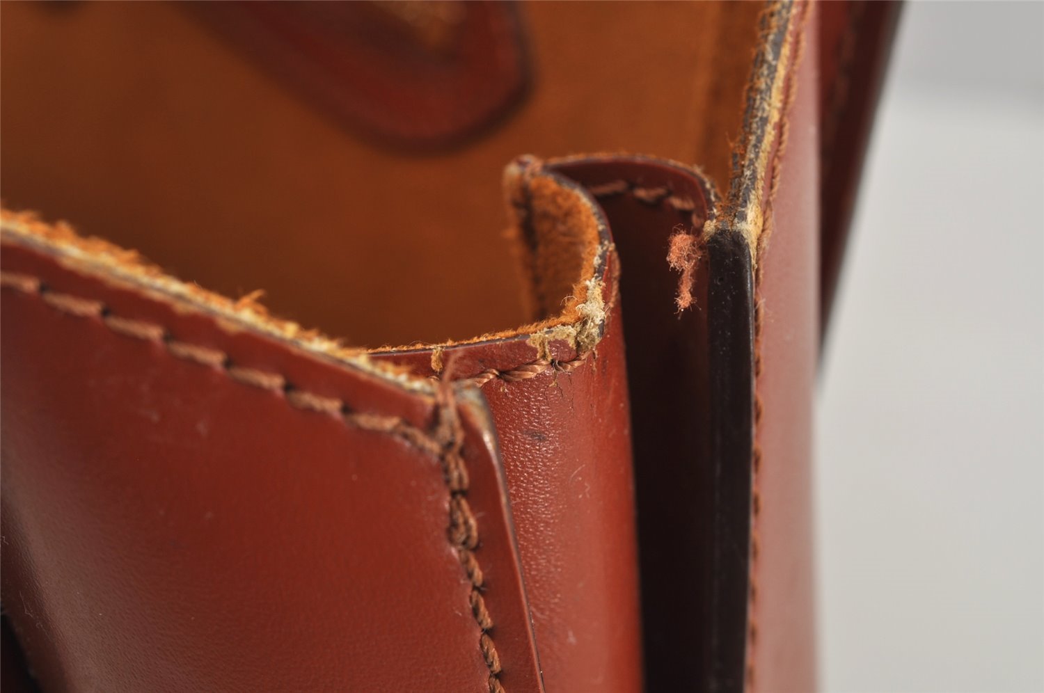 Authentic Louis Vuitton Epi Duplex Shoulder Tote Bag Brown M52423 LV Junk 9692I