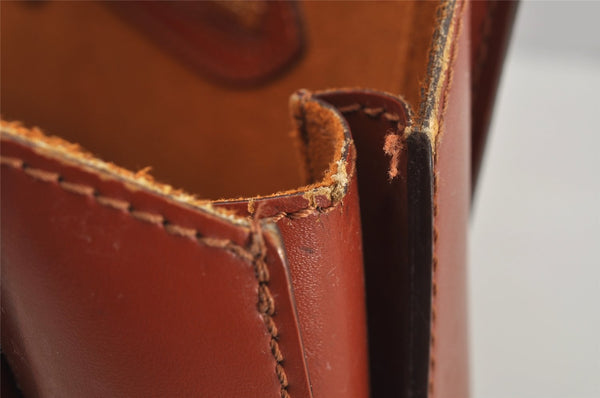 Authentic Louis Vuitton Epi Duplex Shoulder Tote Bag Brown M52423 LV Junk 9692I