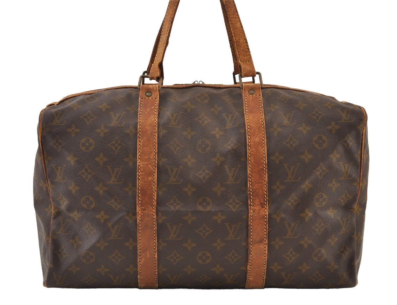 Authentic Louis Vuitton Monogram Sac Souple 45 Hand Boston Bag M41624 Junk 9694I