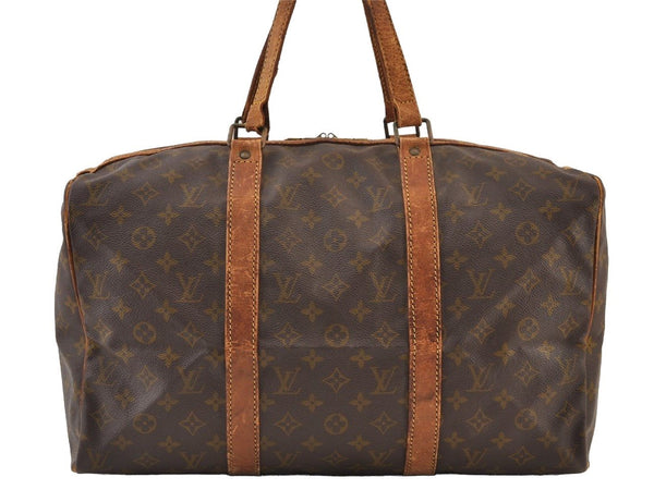 Authentic Louis Vuitton Monogram Sac Souple 45 Hand Boston Bag M41624 Junk 9694I