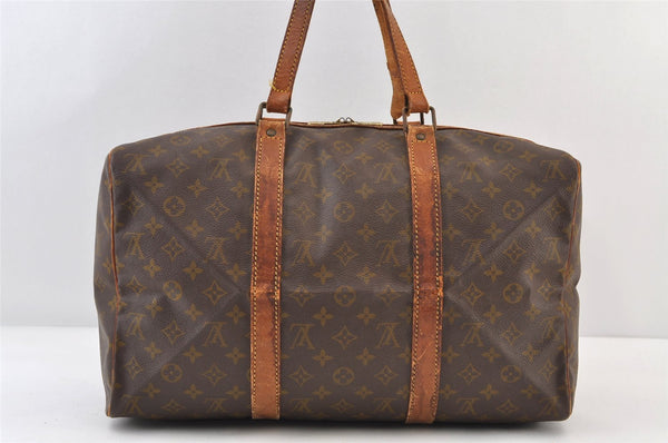 Authentic Louis Vuitton Monogram Sac Souple 45 Hand Boston Bag M41624 Junk 9694I