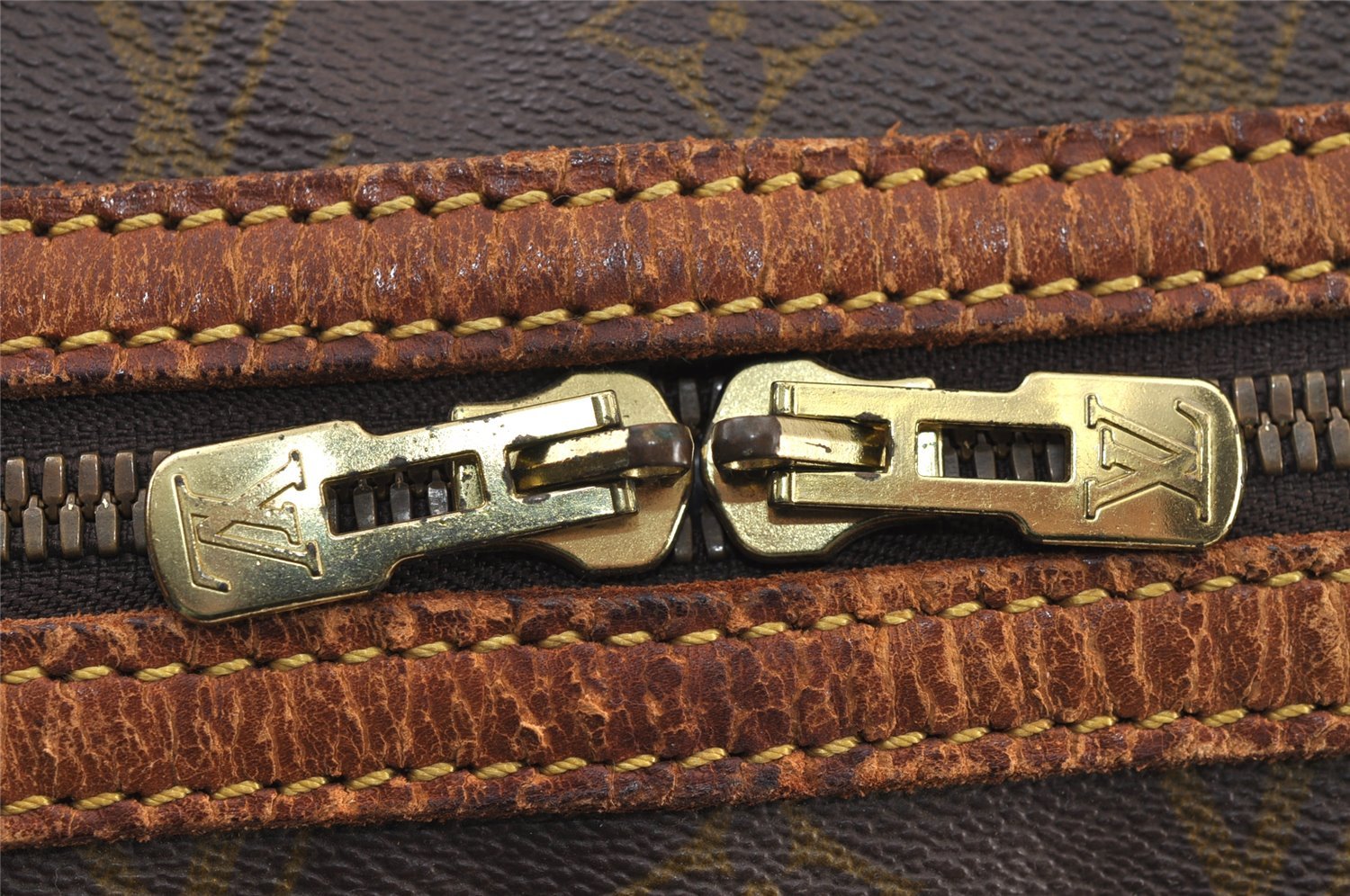 Authentic Louis Vuitton Monogram Sac Souple 45 Hand Boston Bag M41624 Junk 9694I