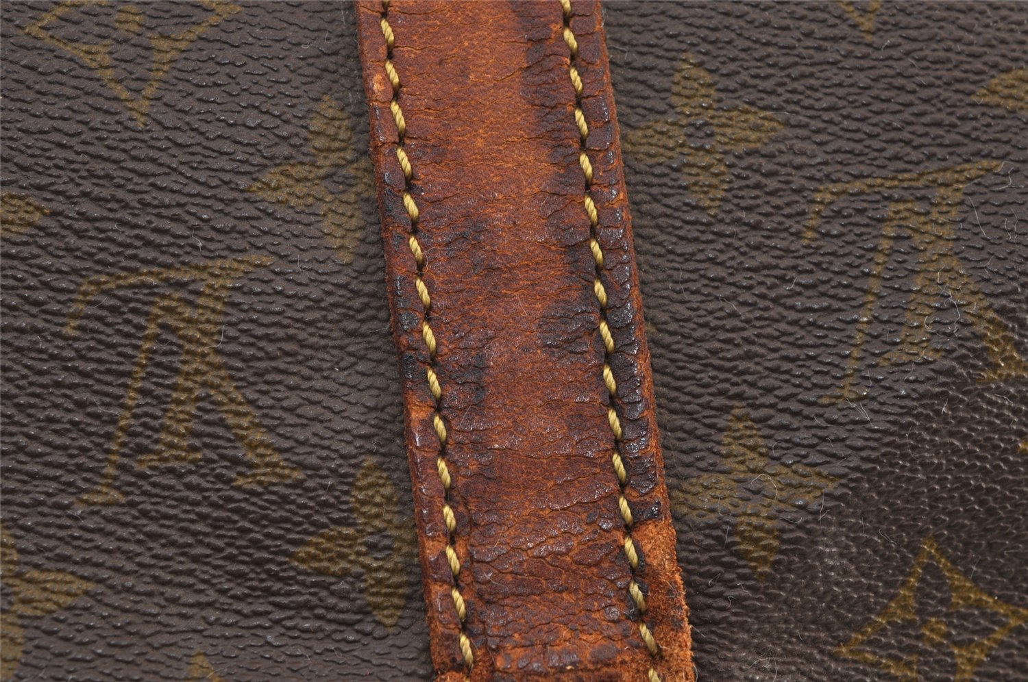 Authentic Louis Vuitton Monogram Sac Souple 45 Hand Boston Bag M41624 Junk 9694I