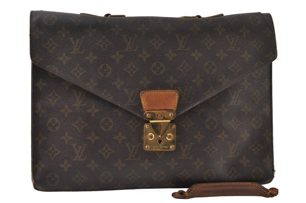 Auth Louis Vuitton Monogram Serviette Conseiller Briefcase M53331 Junk 9695I