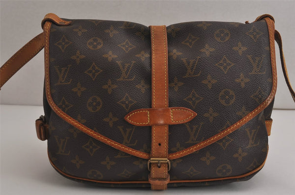 Authentic Louis Vuitton Monogram Saumur 30 Shoulder Cross Bag M42256 LV 9695J