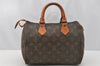 Authentic Louis Vuitton Monogram Speedy 25 Boston Hand Bag M41528 LV 9696I