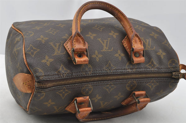 Authentic Louis Vuitton Monogram Speedy 25 Boston Hand Bag M41528 LV 9696I