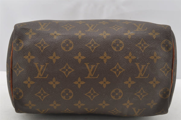 Authentic Louis Vuitton Monogram Speedy 25 Boston Hand Bag M41528 LV 9696I