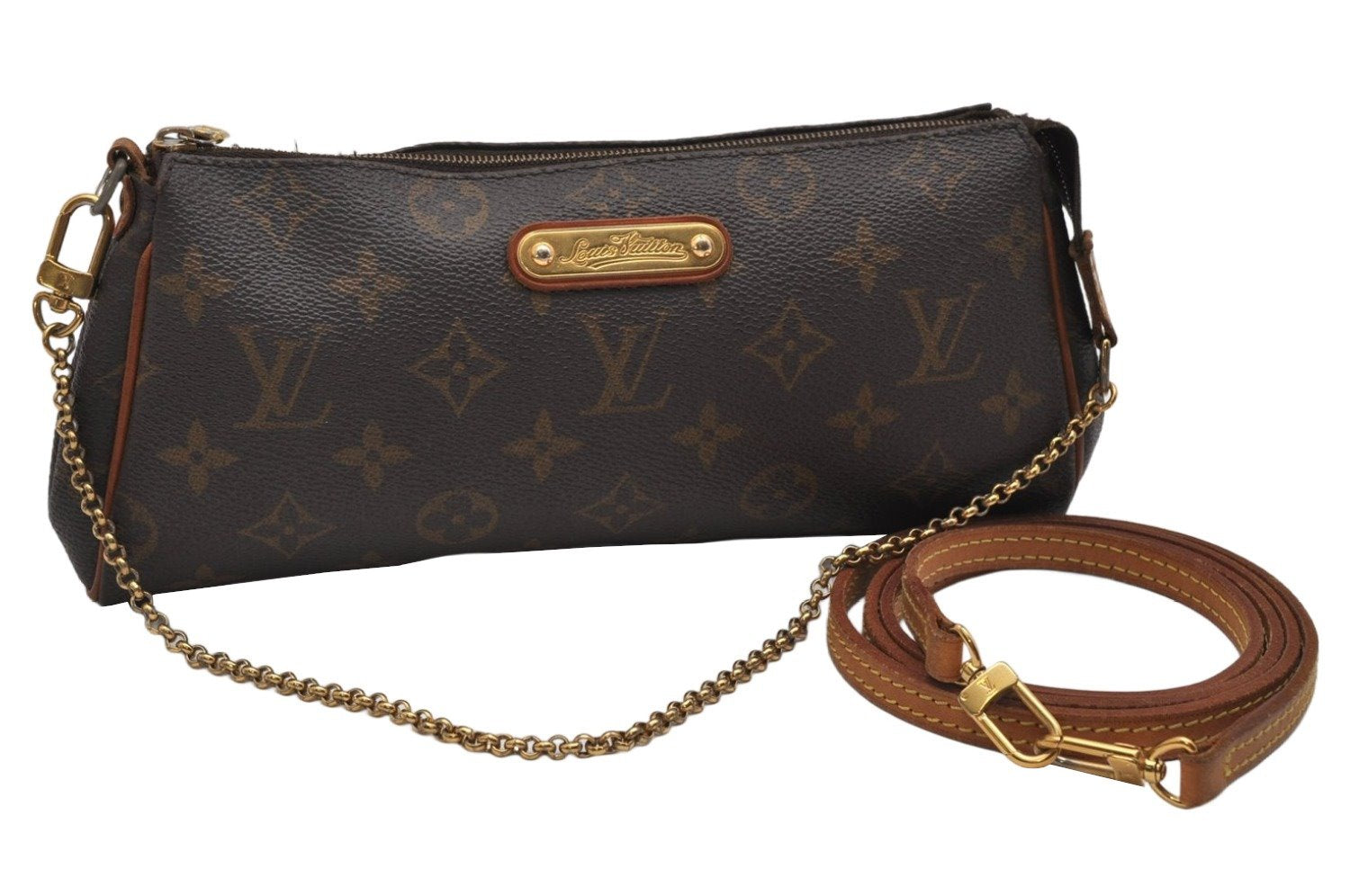 Auth Louis Vuitton Monogram Eva 2Way Shoulder Accessories Pouch M95567 LV 9696J