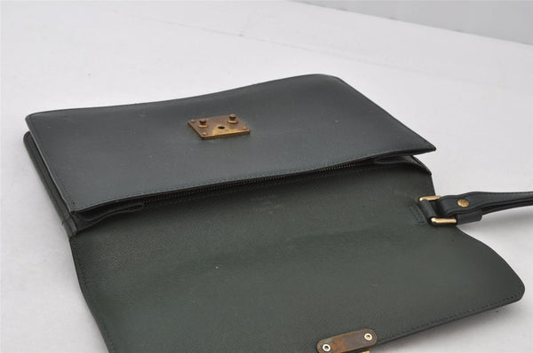 Authentic Louis Vuitton Taiga Pochette Kourad Clutch Bag Green M30194 LV 9700I