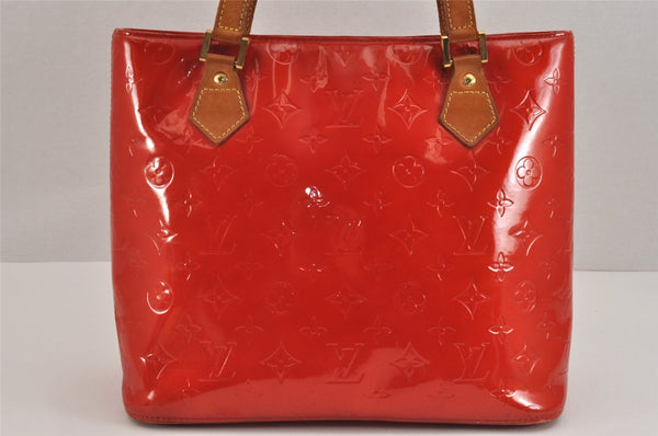 Authentic Louis Vuitton Vernis Houston Shoulder Hand Bag Red M91092 LV 9701J