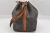 Authentic Louis Vuitton Monogram Petit Noe M42226 Shoulder Drawstring Bag 9703I