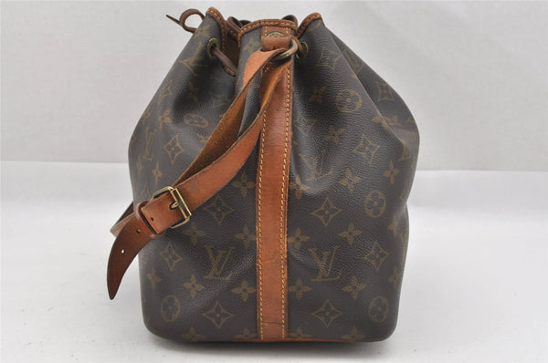 Authentic Louis Vuitton Monogram Petit Noe M42226 Shoulder Drawstring Bag 9703I