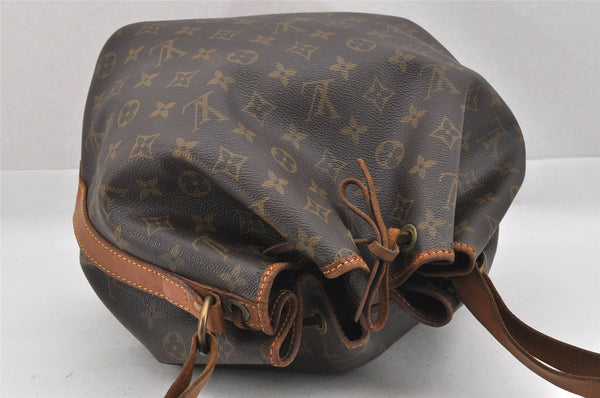 Authentic Louis Vuitton Monogram Petit Noe M42226 Shoulder Drawstring Bag 9703I