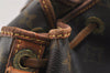 Authentic Louis Vuitton Monogram Petit Noe M42226 Shoulder Drawstring Bag 9703I